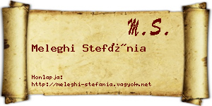 Meleghi Stefánia névjegykártya
